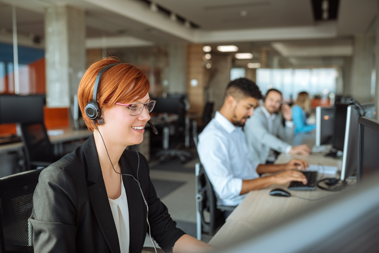 Franchise consultant on a call